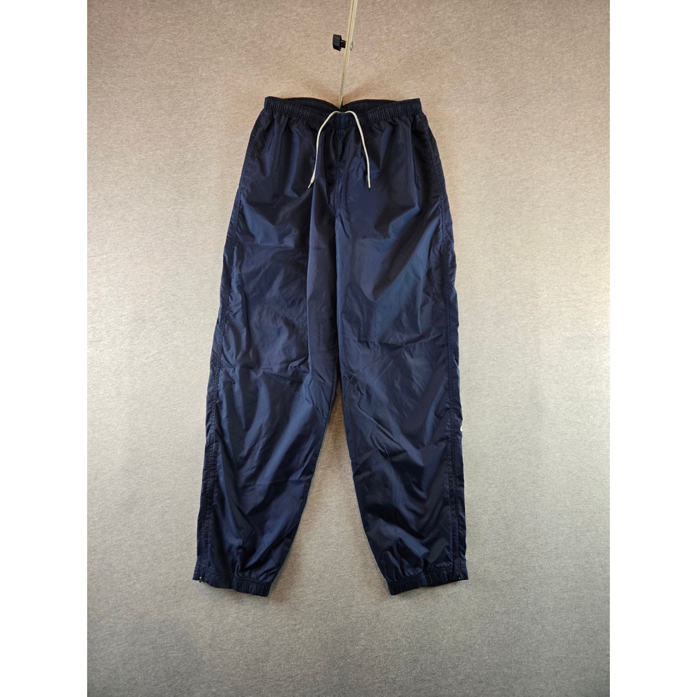 Nike Windbreaker Track Pants Mens XL Navy Blue Vintage Nylon Zipper Cuff Joggers